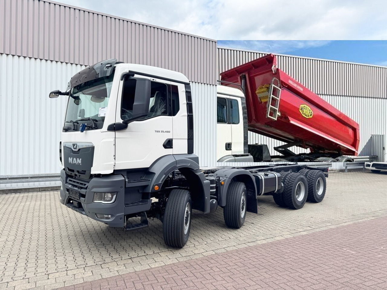 MAN TGS 35.480 8x8 BB CH TGS 35.480 8x8 BB CH, Meiller Stahlmulde 18m³ - Kiepwagen: afbeelding 1 MAN TGS 35.480 8x8 BB CH TGS 35.480 8x8 BB CH, Meiller Stahlmulde 18m³ - Kiepwagen: afbeelding 1