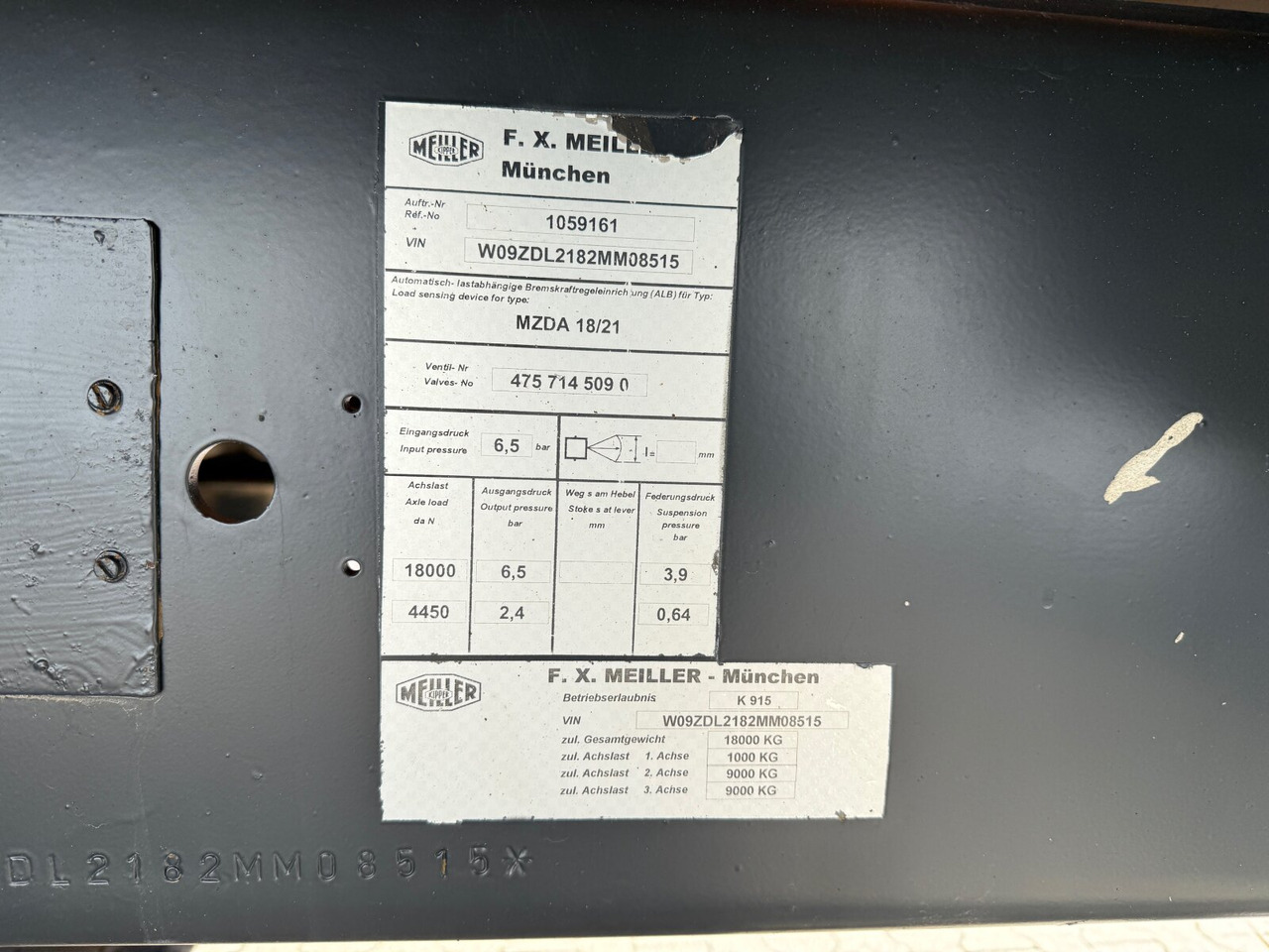 Meiller MZDA 18/21 MZDA 18/21, Stahlbordwände, ca. 10m³ - Open/ Plateau aanhangwagen: afbeelding 3 Meiller MZDA 18/21 MZDA 18/21, Stahlbordwände, ca. 10m³ - Open/ Plateau aanhangwagen: afbeelding 3
