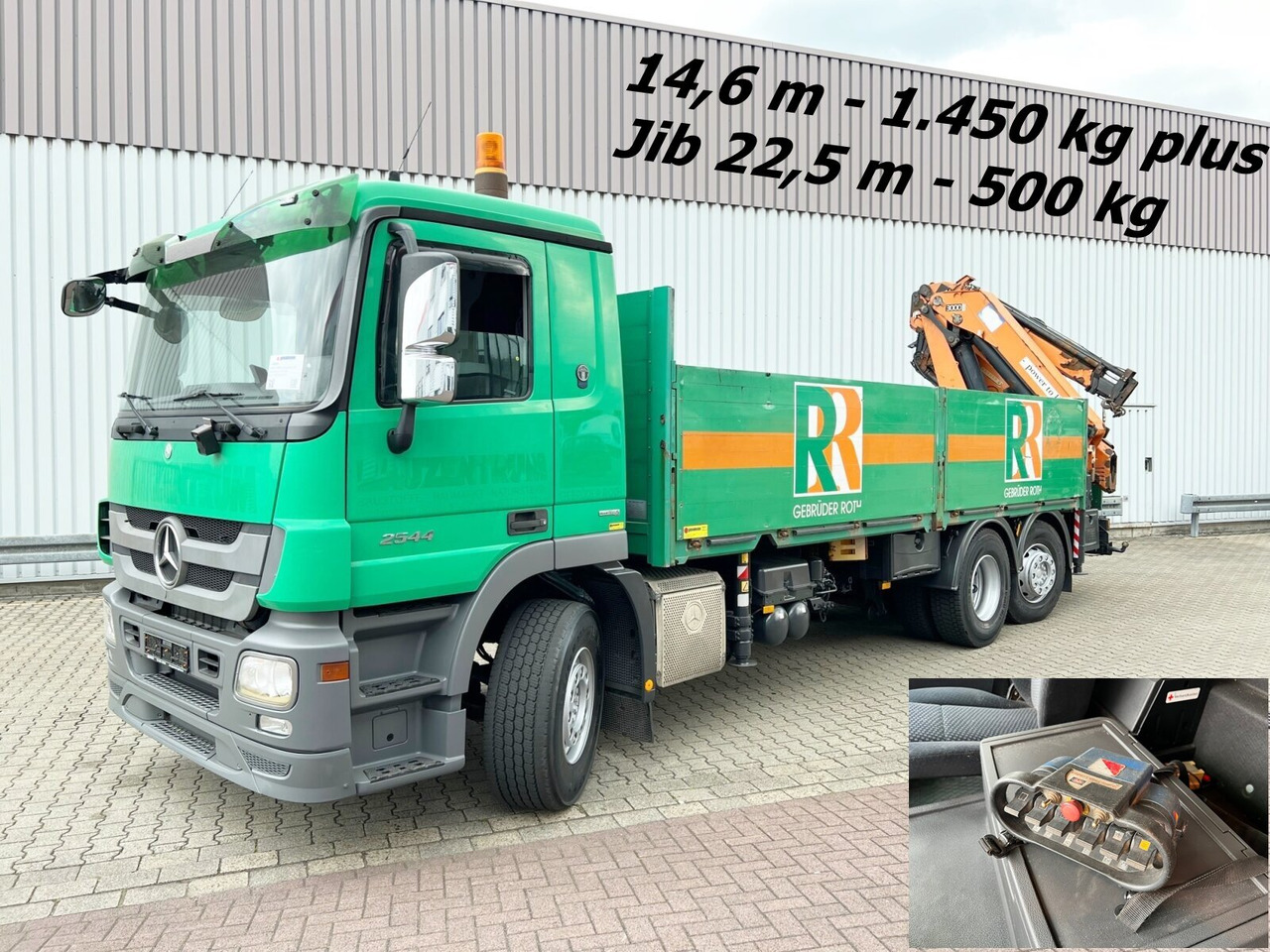 Mercedes-Benz Actros 2544 L 6x2 Actros 2544 L 6x2, Retarder, Lenkachse, Heckkran HMF 3000-K5 + Jip, Funk - Kraanwagen, Vrachtwagen met open laadbak: afbeelding 1 Mercedes-Benz Actros 2544 L 6x2 Actros 2544 L 6x2, Retarder, Lenkachse, Heckkran HMF 3000-K5 + Jip, Funk - Kraanwagen, Vrachtwagen met open laadbak: afbeelding 1