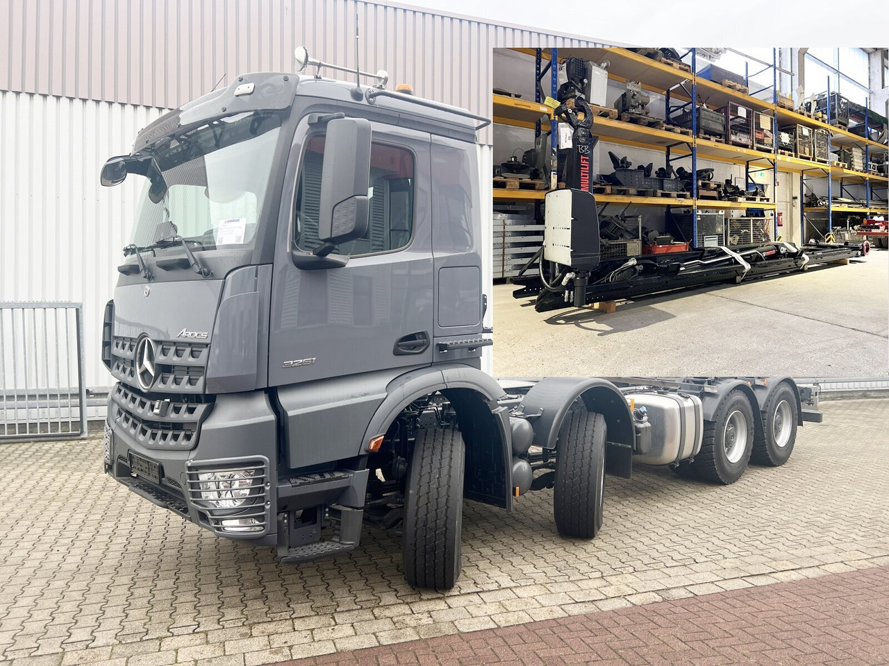 Mercedes-Benz Arocs 3251 L 8x4/4 Arocs 3251 L 8x4/4, Motorabtrieb - Haakarmsysteem vrachtwagen: afbeelding 1 Mercedes-Benz Arocs 3251 L 8x4/4 Arocs 3251 L 8x4/4, Motorabtrieb - Haakarmsysteem vrachtwagen: afbeelding 1