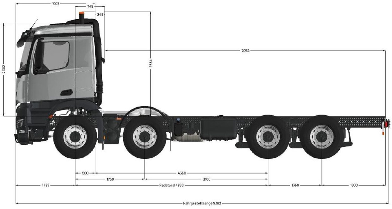Mercedes-Benz Arocs 3253 L 8x4/4 Arocs 3253 L 8x4/4, MultimediaCockpit, Navi, Motorabtrieb - Chassis vrachtwagen: afbeelding 5 Mercedes-Benz Arocs 3253 L 8x4/4 Arocs 3253 L 8x4/4, MultimediaCockpit, Navi, Motorabtrieb - Chassis vrachtwagen: afbeelding 5