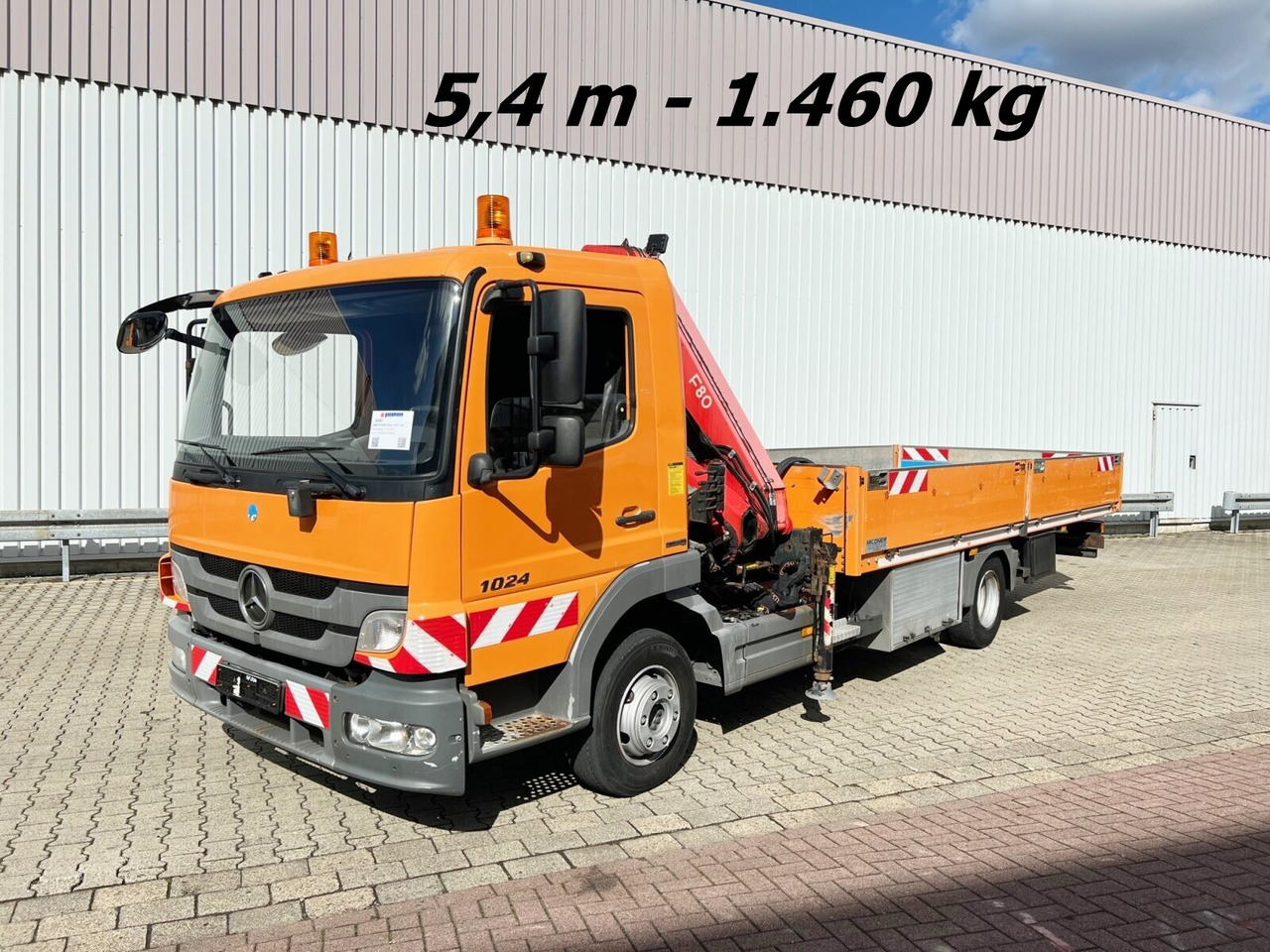 Mercedes-Benz Atego 1024 L 4x2 Atego 1024 L 4x2 mit Kran Fassi F80A.0.21 - Kraanwagen, Vrachtwagen met open laadbak: afbeelding 1 Mercedes-Benz Atego 1024 L 4x2 Atego 1024 L 4x2 mit Kran Fassi F80A.0.21 - Kraanwagen, Vrachtwagen met open laadbak: afbeelding 1