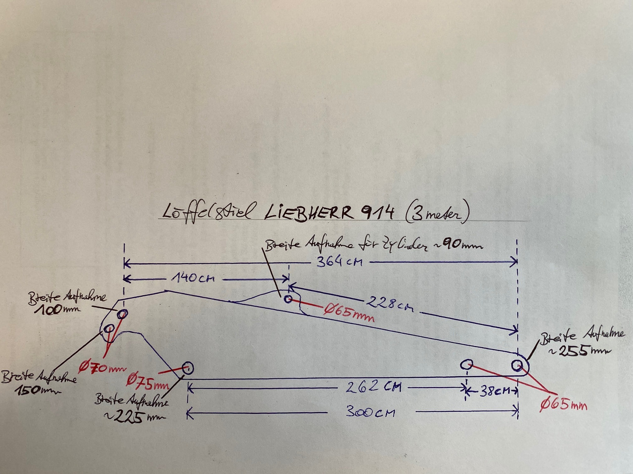 Löffelstiel Liebherr 914 - Frame/ Chassis voor Graafmachine: afbeelding 4 Löffelstiel Liebherr 914 - Frame/ Chassis voor Graafmachine: afbeelding 4