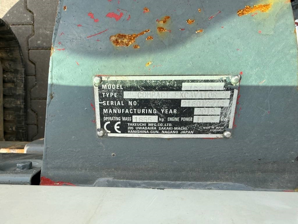 Minigraafmachine Takeuchi TB 216 Powertilt: afbeelding 11