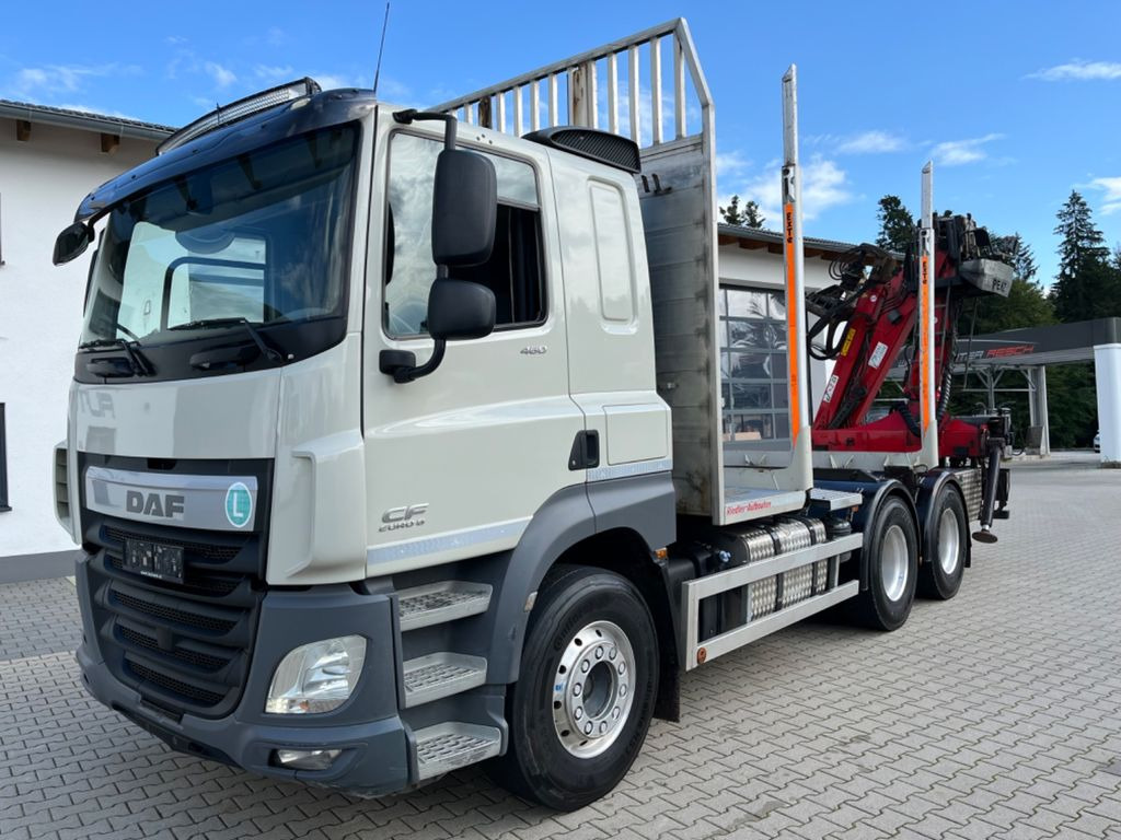 DAF CF 460 6x4 mit Riedler Holzaufb. Penz Kran 12Z DAF CF 460 6x4 mit Riedler Holzaufb. Penz Kran 12Z - Houttransport, Kraanwagen: afbeelding 4 DAF CF 460 6x4 mit Riedler Holzaufb. Penz Kran 12Z DAF CF 460 6x4 mit Riedler Holzaufb. Penz Kran 12Z - Houttransport, Kraanwagen: afbeelding 4