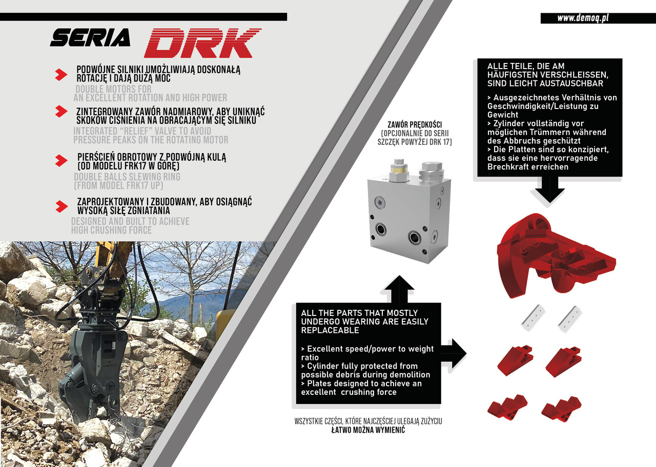 DEMOQ DRK07 Hydraulic Rotating Pulveriser Crusher 780 KG - Sloopschaar voor Graafmachine: afbeelding 4 DEMOQ DRK07 Hydraulic Rotating Pulveriser Crusher 780 KG - Sloopschaar voor Graafmachine: afbeelding 4