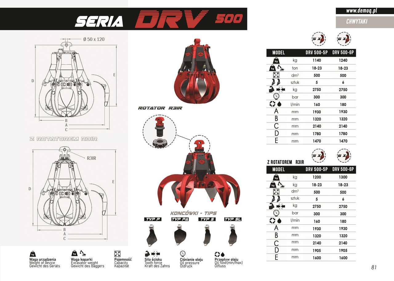 DEMOQ DRV500-5P - Grijper voor Aanbouwdeel: afbeelding 4 DEMOQ DRV500-5P - Grijper voor Aanbouwdeel: afbeelding 4