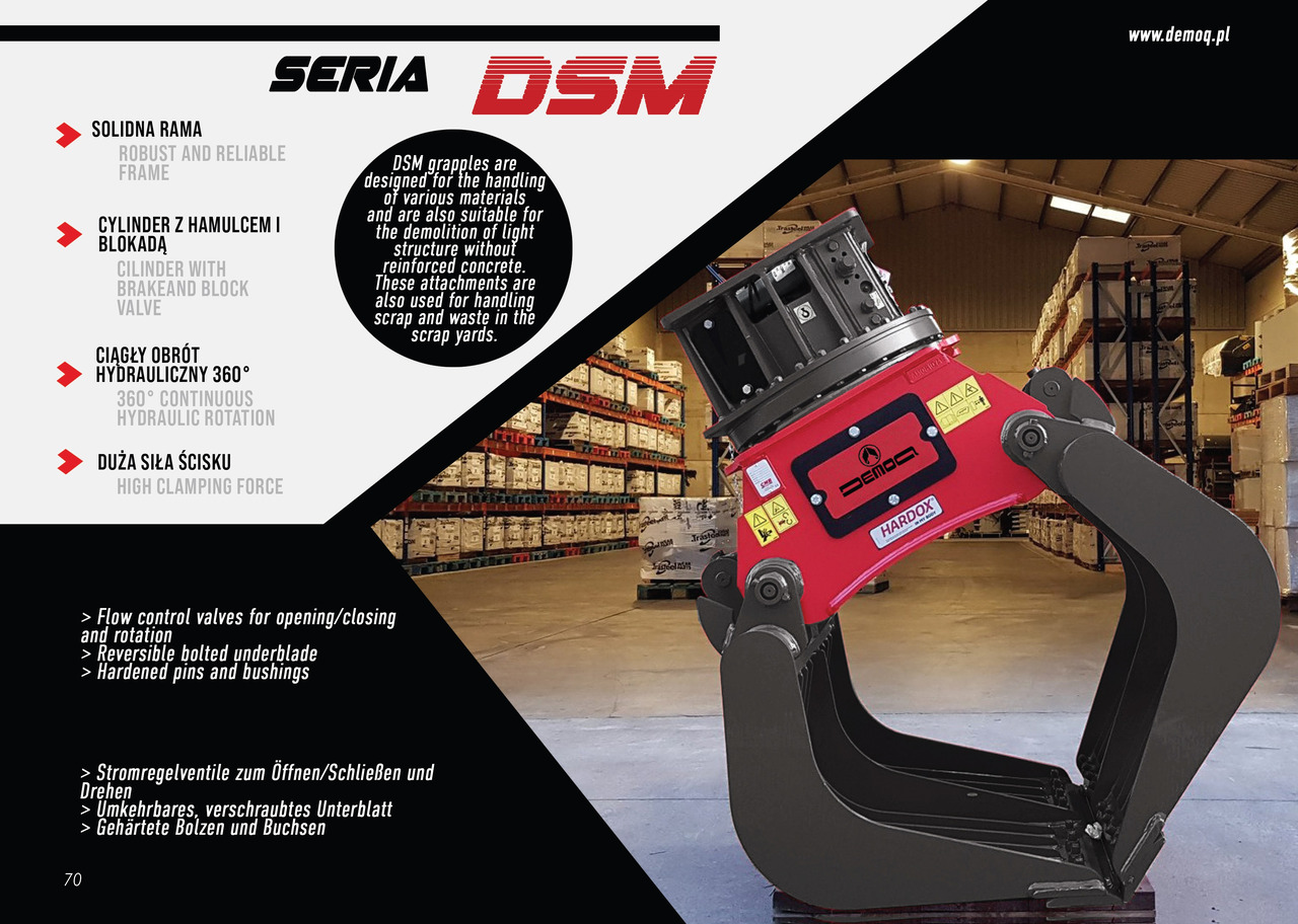 DEMOQ DSM160E typ A - Grijper voor Graafmachine: afbeelding 5 DEMOQ DSM160E typ A - Grijper voor Graafmachine: afbeelding 5