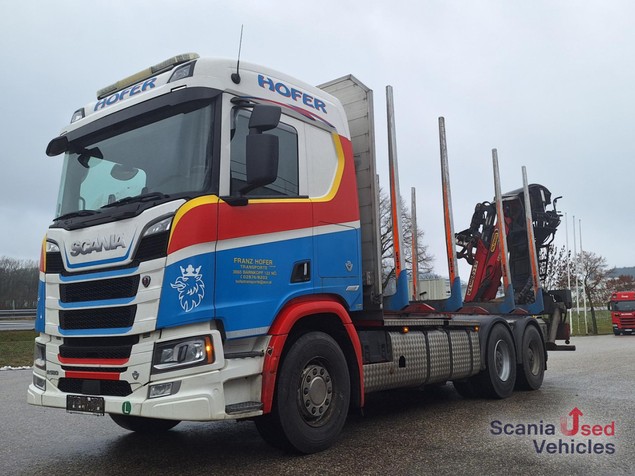 SCANIA R 580 B6x4NB+Epsilon M12 Z - Houttransport, Kraanwagen: afbeelding 1 SCANIA R 580 B6x4NB+Epsilon M12 Z - Houttransport, Kraanwagen: afbeelding 1