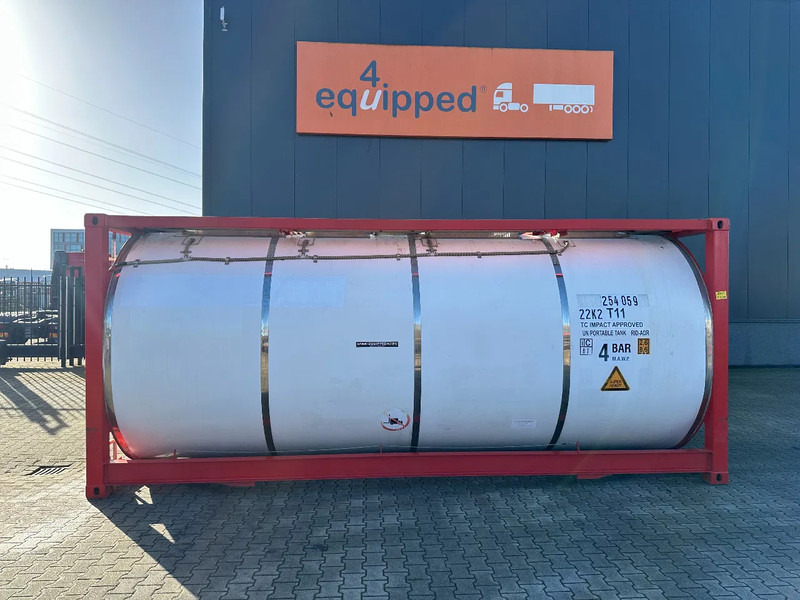 CIMC 20FT ISO, 25.080L / 1-COMP / 3 BAFFELS / T12 / 4 manholes / ADR valid until 12/2026 - Opslagtank: afbeelding 2 CIMC 20FT ISO, 25.080L / 1-COMP / 3 BAFFELS / T12 / 4 manholes / ADR valid until 12/2026 - Opslagtank: afbeelding 2