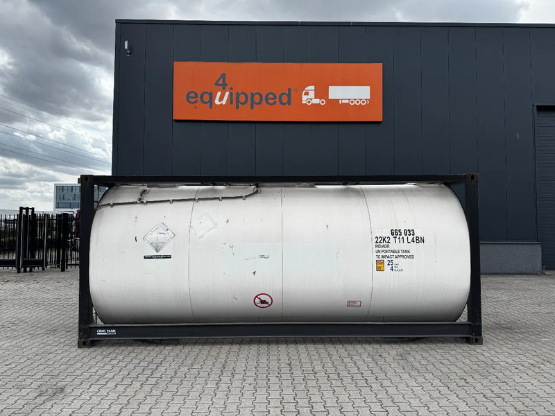 CIMC TOP: 2017, 20FT ISO, 25.030L, L4BN, UN Portable, T11, test: 09-2027 - Opslagtank: afbeelding 2 CIMC TOP: 2017, 20FT ISO, 25.030L, L4BN, UN Portable, T11, test: 09-2027 - Opslagtank: afbeelding 2