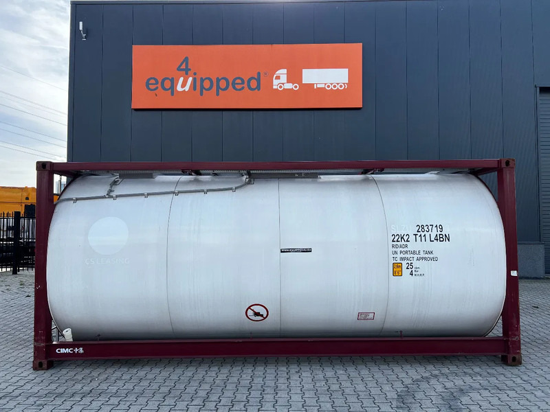 CIMC UNUSED, BOTH FOOD STUFF/CHEMICAL USE, 20FT ISO, 25.000L, L4BN, UN Portable, T11, test: 12-2026 - Opslagtank: afbeelding 3 CIMC UNUSED, BOTH FOOD STUFF/CHEMICAL USE, 20FT ISO, 25.000L, L4BN, UN Portable, T11, test: 12-2026 - Opslagtank: afbeelding 3