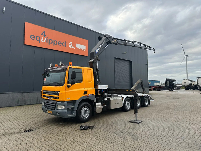 DAF CF 85.410 8x2 / HMF 3000 K6 crane (30T/m 6x extendable) + remote / HYVALIFT 26Tkg HOOK, / EURO-5 / NL-TRUCK - Haakarmsysteem vrachtwagen, Kraanwagen: afbeelding 1 DAF CF 85.410 8x2 / HMF 3000 K6 crane (30T/m 6x extendable) + remote / HYVALIFT 26Tkg HOOK, / EURO-5 / NL-TRUCK - Haakarmsysteem vrachtwagen, Kraanwagen: afbeelding 1