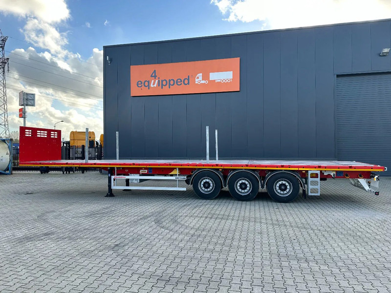 Kässbohrer nieuwe, direct leverbare Heavy-Duty platte oplegger, Heckbündig, Twistlocks (1x 40FT / 2x 20FT), rongpotten, schijfremmen, NL-re - Open bak met boorden oplegger: afbeelding 2 Kässbohrer nieuwe, direct leverbare Heavy-Duty platte oplegger, Heckbündig, Twistlocks (1x 40FT / 2x 20FT), rongpotten, schijfremmen, NL-re - Open bak met boorden oplegger: afbeelding 2