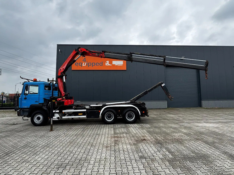 MAN FE 410A, 6x4, EURO 2, Palfinger PK17000 Crane + VDL HOOK, full spring, manual gearbox, MOT 9/2025 - Haakarmsysteem vrachtwagen, Kraanwagen: afbeelding 3 MAN FE 410A, 6x4, EURO 2, Palfinger PK17000 Crane + VDL HOOK, full spring, manual gearbox, MOT 9/2025 - Haakarmsysteem vrachtwagen, Kraanwagen: afbeelding 3