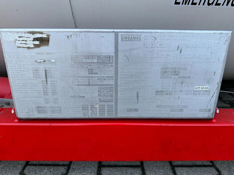 Opslagtank voor het vervoer van brandstoffen SINGAMAS 20FT ISO, 26.000L/1-COMP/3 BAFFELS/3 manholes, ADR inspectio valid till: 07/2025: afbeelding 12