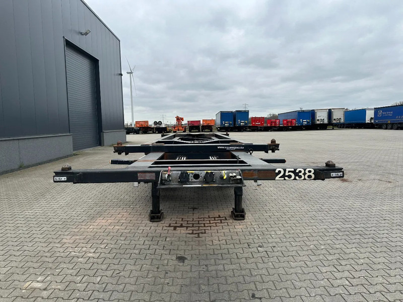 Containertransporter/ Wissellaadbak oplegger Van Hool 20FT Tipping-chassis, ADR (EX/II, EX/III, FL, AT, OX), SAF, 2 liftaxles, APK/ADR: 06-2026: afbeelding 15