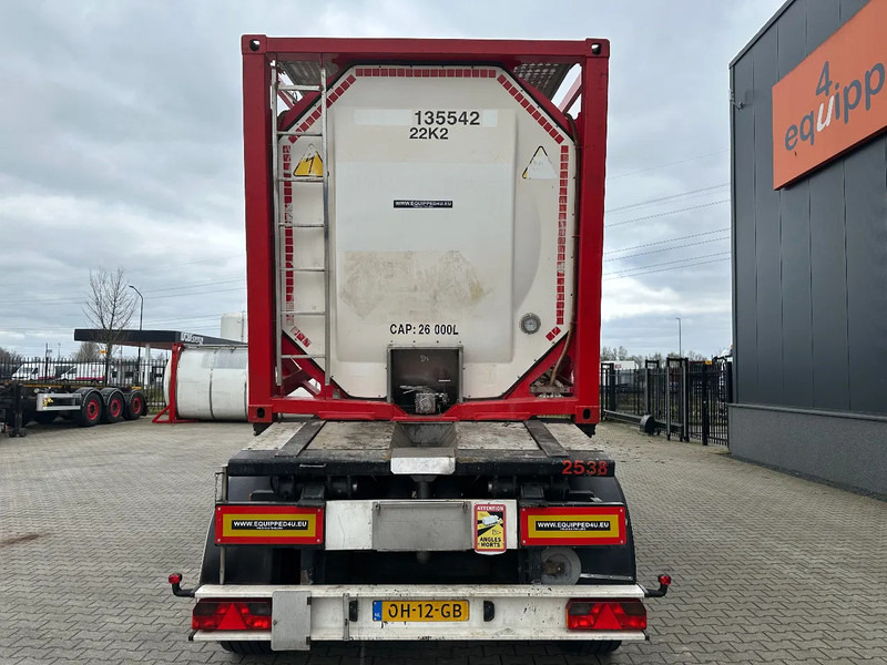 Containertransporter/ Wissellaadbak oplegger Van Hool 20FT Tipping-chassis, ADR (EX/II, EX/III, FL, AT, OX), SAF, 2 liftaxles, APK/ADR: 06-2026: afbeelding 20