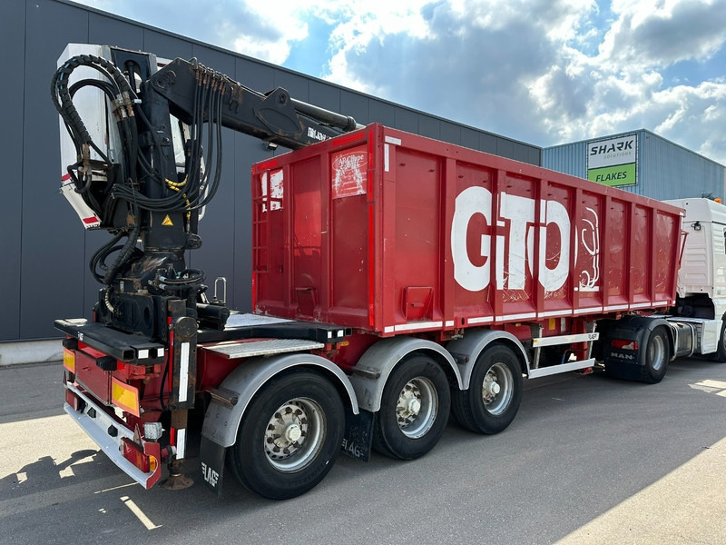 LAG 3-AXLES ALU BOX + CRANE JONSORED 1090 DT-CORTO + CABIN - 2x EXTENDABLE - 5/6 F - BELGIAN PAPERS - Open bak met boorden oplegger: afbeelding 5 LAG 3-AXLES ALU BOX + CRANE JONSORED 1090 DT-CORTO + CABIN - 2x EXTENDABLE - 5/6 F - BELGIAN PAPERS - Open bak met boorden oplegger: afbeelding 5