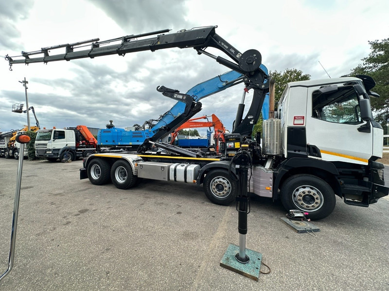 Renault C460 8x4 HOOKLIFT + (19m!) CRANE HIAB 288 E-6 HIDUO - RADIO - 5/6 F - STEEL SPRING / HUB REDUCTION - BE TRUCK - Haakarmsysteem vrachtwagen, Kraanwagen: afbeelding 4 Renault C460 8x4 HOOKLIFT + (19m!) CRANE HIAB 288 E-6 HIDUO - RADIO - 5/6 F - STEEL SPRING / HUB REDUCTION - BE TRUCK - Haakarmsysteem vrachtwagen, Kraanwagen: afbeelding 4