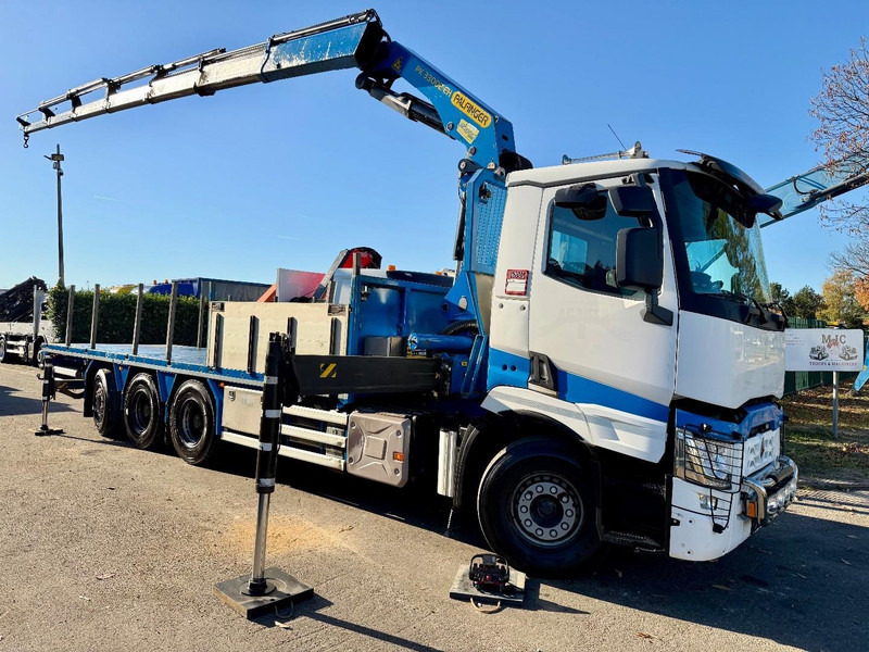 Renault C480 8x4 Pritsche + Kran (20m!) PALFINGER PK33002-EH E (6x) - PLATFORM 8m25 - LIFT/STEERING - GOOD TIRES - BE TRUCK - Vrachtwagen met open laadbak, Kraanwagen: afbeelding 2 Renault C480 8x4 Pritsche + Kran (20m!) PALFINGER PK33002-EH E (6x) - PLATFORM 8m25 - LIFT/STEERING - GOOD TIRES - BE TRUCK - Vrachtwagen met open laadbak, Kraanwagen: afbeelding 2