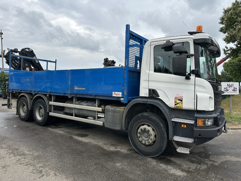 Scania P410 6x4 + CRANE HIAB 166 ES-4 - RETARDER - ROTATOR - PLATFORM 6m80 - BIG AXLES HUB REDUCTION - STEEL SPRING - Kraanwagen: afbeelding 1 Scania P410 6x4 + CRANE HIAB 166 ES-4 - RETARDER - ROTATOR - PLATFORM 6m80 - BIG AXLES HUB REDUCTION - STEEL SPRING - Kraanwagen: afbeelding 1