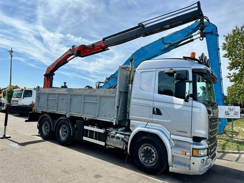 Scania R520 6x4 TIPPER + CRANE PALFINGER PK 15002 A - TRACTOR UNIT - RETARDER - *FULL AIR* - EUR 6 - BE TRUCK - Kipper vrachtwagen, Kraanwagen: afbeelding 4 Scania R520 6x4 TIPPER + CRANE PALFINGER PK 15002 A - TRACTOR UNIT - RETARDER - *FULL AIR* - EUR 6 - BE TRUCK - Kipper vrachtwagen, Kraanwagen: afbeelding 4
