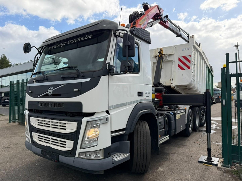 Volvo FM 420 8x2 HOOKLIFT + CRANE PALFINGER PK19.001 SLD B - *294.000km* - EURO 6 - LIFT + STEERING AXLE - I SHIFT - BE TRUCK - Haakarmsysteem vrachtwagen, Kraanwagen: afbeelding 3 Volvo FM 420 8x2 HOOKLIFT + CRANE PALFINGER PK19.001 SLD B - *294.000km* - EURO 6 - LIFT + STEERING AXLE - I SHIFT - BE TRUCK - Haakarmsysteem vrachtwagen, Kraanwagen: afbeelding 3