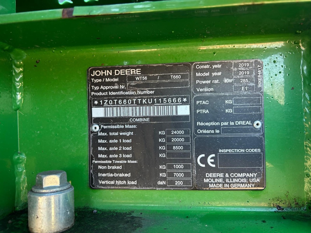 John Deere T660 - Maaidorser: afbeelding 5 John Deere T660 - Maaidorser: afbeelding 5