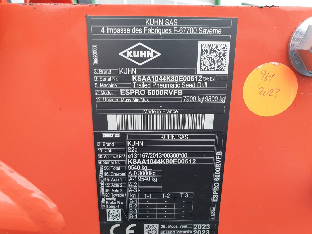 Kuhn ESPRO6000 - Zaaimachine: afbeelding 3 Kuhn ESPRO6000 - Zaaimachine: afbeelding 3