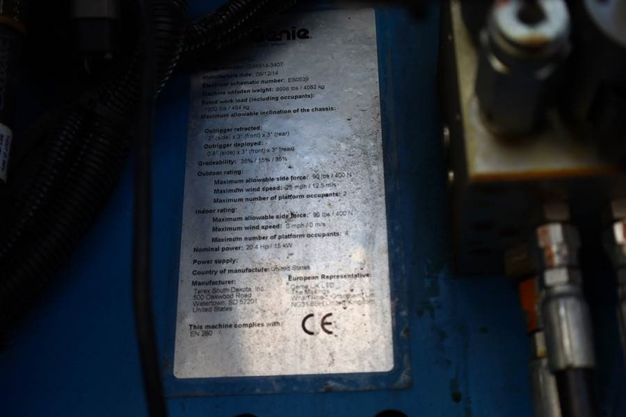 Schaarlift Genie GS3369DC Electric, 11.9m Working Height, 454kg Cap: afbeelding 6