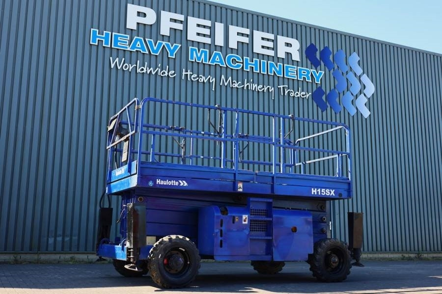 Haulotte H15SX Diesel, 4x4 Drive 15 Working Height, 500kg C - Schaarlift: afbeelding 1 Haulotte H15SX Diesel, 4x4 Drive 15 Working Height, 500kg C - Schaarlift: afbeelding 1
