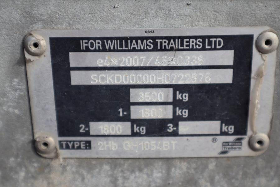 Ifor Williams WILLIAM 2HB 2 Axel Trailer, 2.856 kg Capacity, Inc - Aanhangwagen auto: afbeelding 5 Ifor Williams WILLIAM 2HB 2 Axel Trailer, 2.856 kg Capacity, Inc - Aanhangwagen auto: afbeelding 5