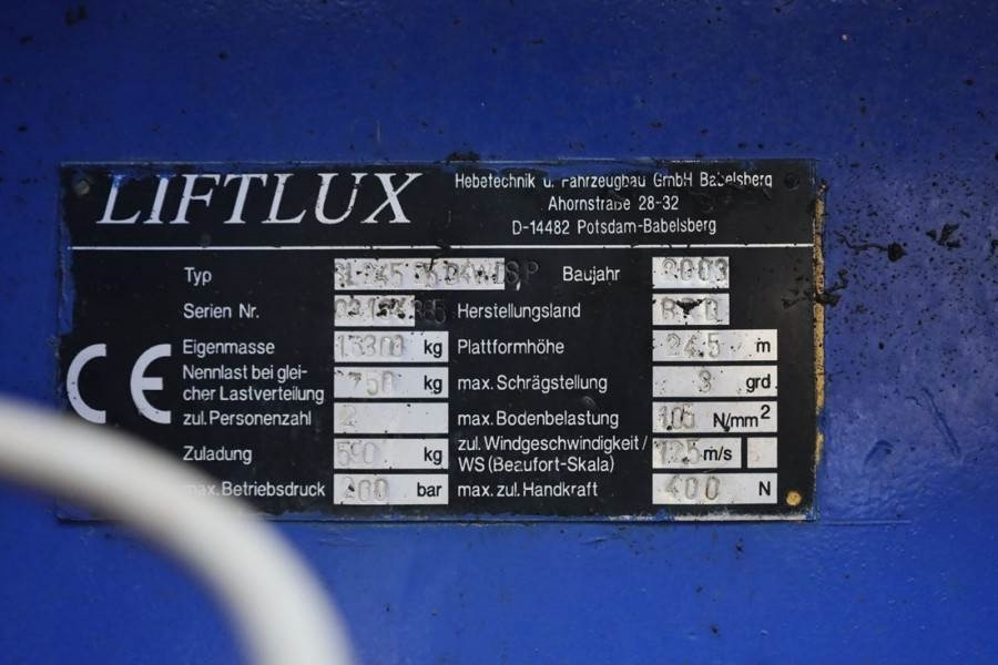 Schaarlift Liftlux SL245-25D 4WD Diesel, 4x4 Drive, 26.5m Working Hei: afbeelding 6