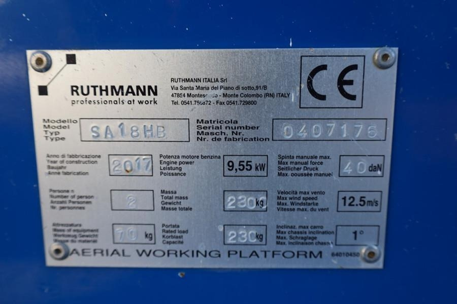 Knikarmhoogwerker Ruthmann BLUELIFT SA18HD Gasoline / 220V, 18m Working Heigh: afbeelding 6