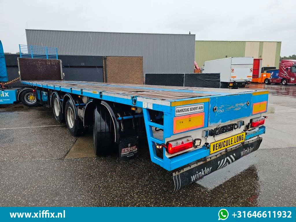 ES-GE 3-ass. Vlakke uitschuifbare oplegger / Naloop gestuurd - Open bak met boorden oplegger: afbeelding 4 ES-GE 3-ass. Vlakke uitschuifbare oplegger / Naloop gestuurd - Open bak met boorden oplegger: afbeelding 4