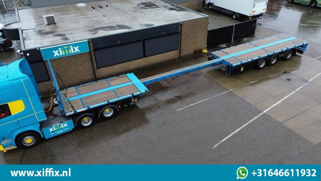 ES-GE 3-ass. Vlakke uitschuifbare oplegger / Naloop gestuurd - Open bak met boorden oplegger: afbeelding 1 ES-GE 3-ass. Vlakke uitschuifbare oplegger / Naloop gestuurd - Open bak met boorden oplegger: afbeelding 1