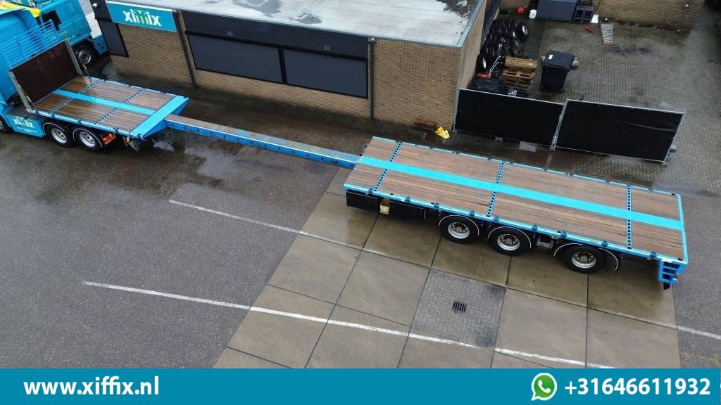ES-GE 3-ass. Vlakke uitschuifbare oplegger / Naloop gestuurd - Open bak met boorden oplegger: afbeelding 2 ES-GE 3-ass. Vlakke uitschuifbare oplegger / Naloop gestuurd - Open bak met boorden oplegger: afbeelding 2