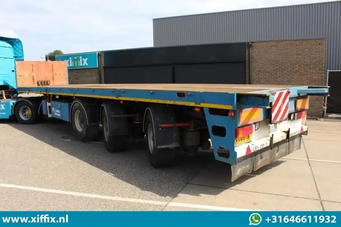 Floor 3-ass. Vlakke uitschuifbare oplegger / 2x gestuurd / 13908 - Open bak met boorden oplegger: afbeelding 3 Floor 3-ass. Vlakke uitschuifbare oplegger / 2x gestuurd / 13908 - Open bak met boorden oplegger: afbeelding 3