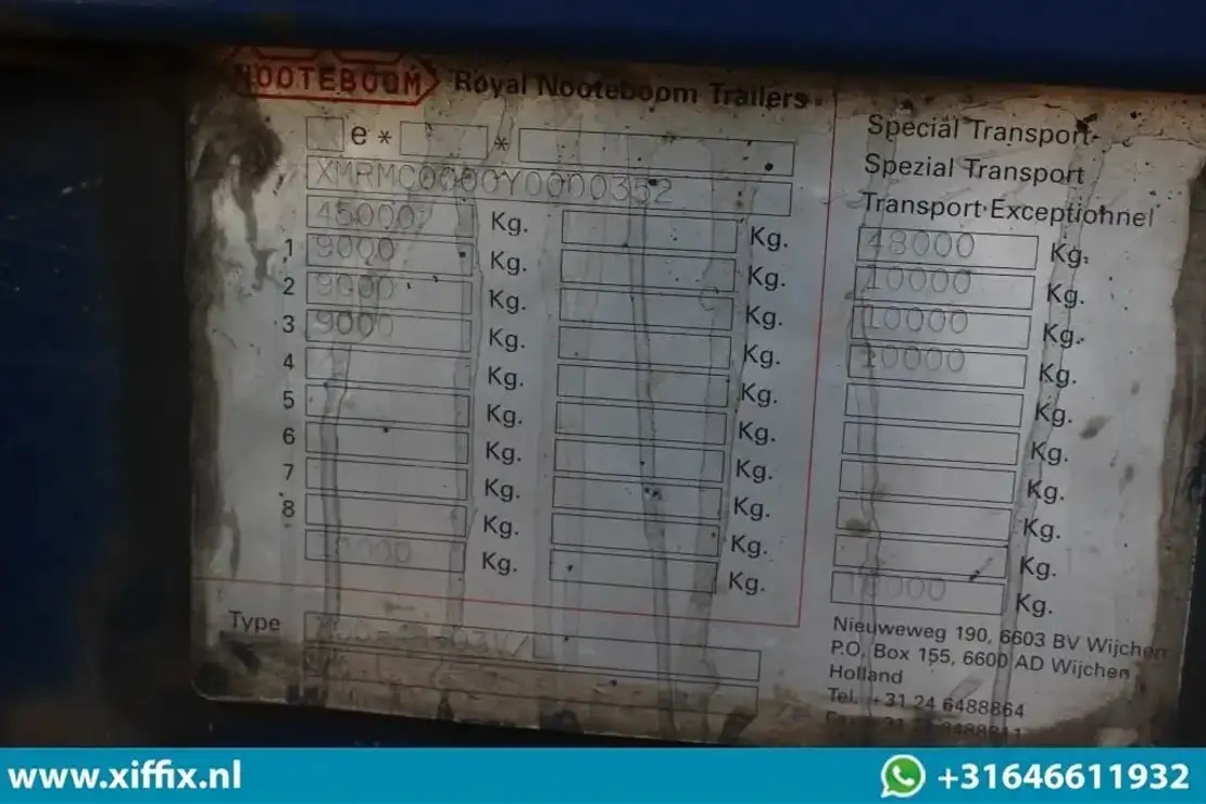 Dieplader oplegger Nooteboom 3-ass. Uitschuifbare semi dieplader / 3x gestuurd: afbeelding 10 Dieplader oplegger Nooteboom 3-ass. Uitschuifbare semi dieplader / 3x gestuurd: afbeelding 10