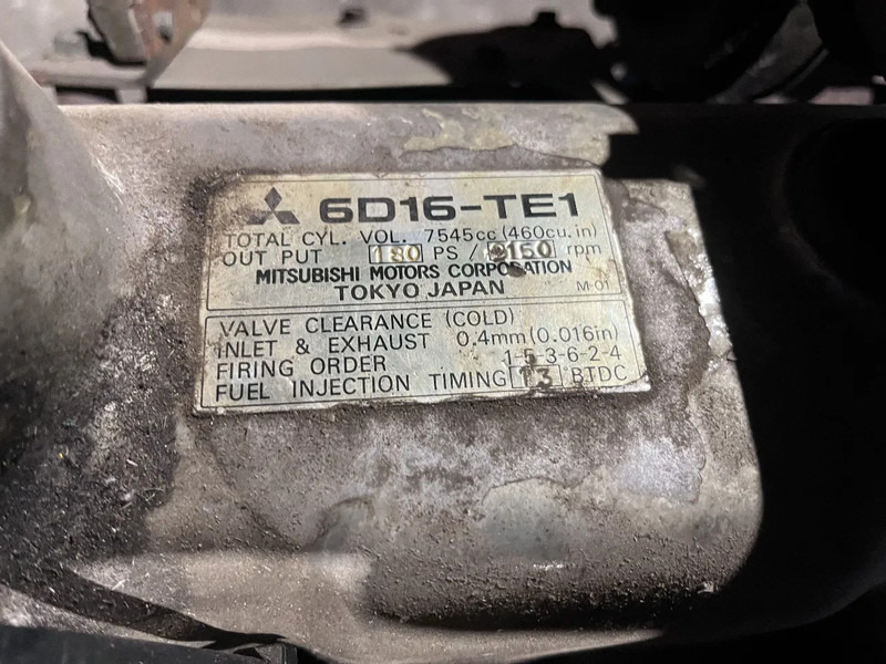 Kobelco Mitsubishi 6D16-TE1 from kobelco crane Fuso motor 142 kW 180PK - Motor voor Vrachtwagen: afbeelding 3 Kobelco Mitsubishi 6D16-TE1 from kobelco crane Fuso motor 142 kW 180PK - Motor voor Vrachtwagen: afbeelding 3