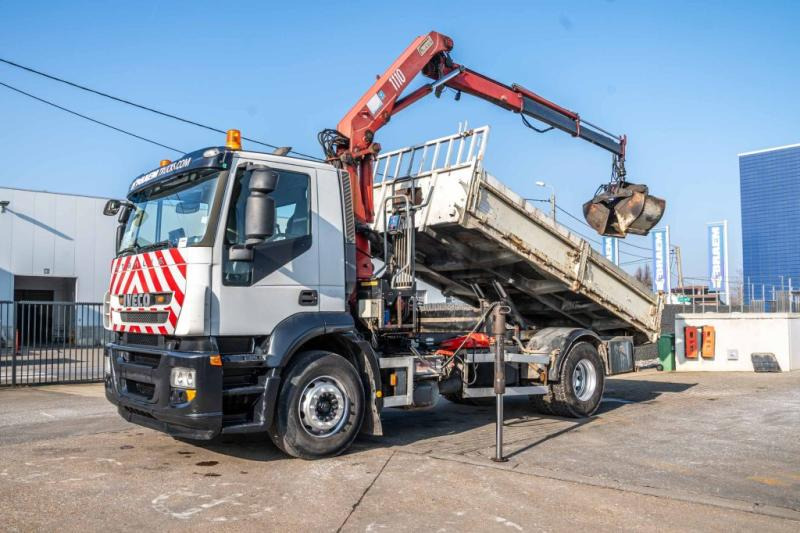 Iveco STRALIS 310- E5 + HMF 1110 K2 - Kipper vrachtwagen, Kraanwagen: afbeelding 1 Iveco STRALIS 310- E5 + HMF 1110 K2 - Kipper vrachtwagen, Kraanwagen: afbeelding 1