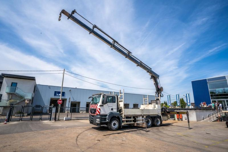 MAN TGS 33.400 BB - HIAB 377 E-5 HIPRO - Vrachtwagen met open laadbak, Kraanwagen: afbeelding 1 MAN TGS 33.400 BB - HIAB 377 E-5 HIPRO - Vrachtwagen met open laadbak, Kraanwagen: afbeelding 1