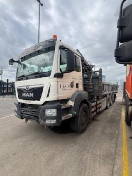 MAN TGS 35.460 BL - HIAB X-HIDUO 228 E-3 (DAMAGED) - Kipper vrachtwagen, Kraanwagen: afbeelding 1 MAN TGS 35.460 BL - HIAB X-HIDUO 228 E-3 (DAMAGED) - Kipper vrachtwagen, Kraanwagen: afbeelding 1