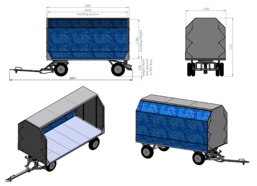Nieuw Ground support equipment AERO-GSE BAGGAGE CART BC-ZW30-D2400: afbeelding 6