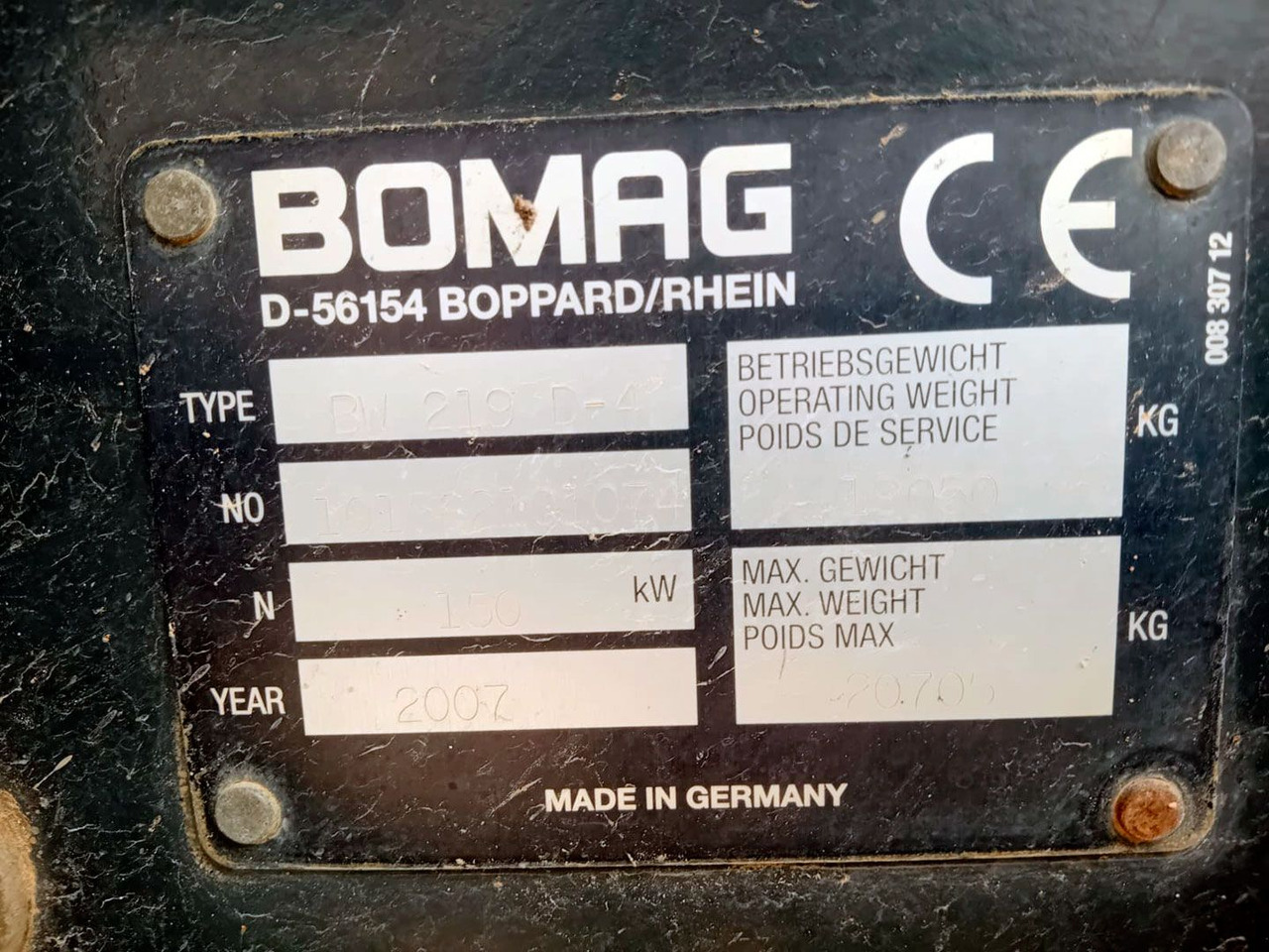 BOMAG BW219D4 - Schapenpootwals/ Grondverdichter: afbeelding 3 BOMAG BW219D4 - Schapenpootwals/ Grondverdichter: afbeelding 3