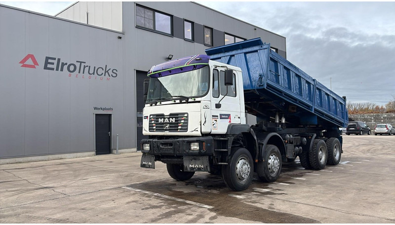 MAN 35.414 (6 CYLINDER / 8X6 / BIG AXLES / STEEL SUSP. / LAMES / GRAND PONT) - Kipper vrachtwagen: afbeelding 1 MAN 35.414 (6 CYLINDER / 8X6 / BIG AXLES / STEEL SUSP. / LAMES / GRAND PONT) - Kipper vrachtwagen: afbeelding 1