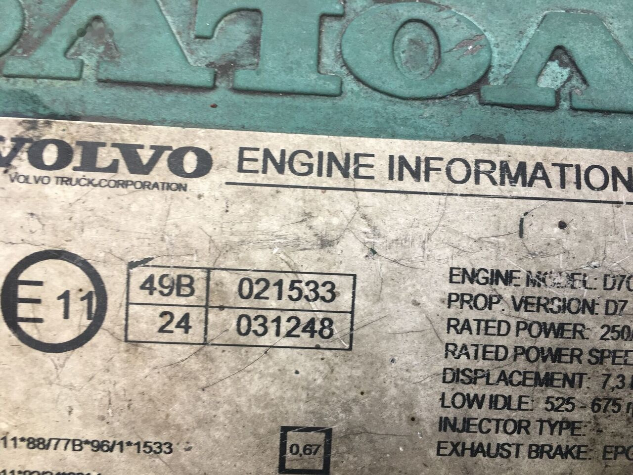 Volvo D7C - Motor voor Bus: afbeelding 2 Volvo D7C - Motor voor Bus: afbeelding 2