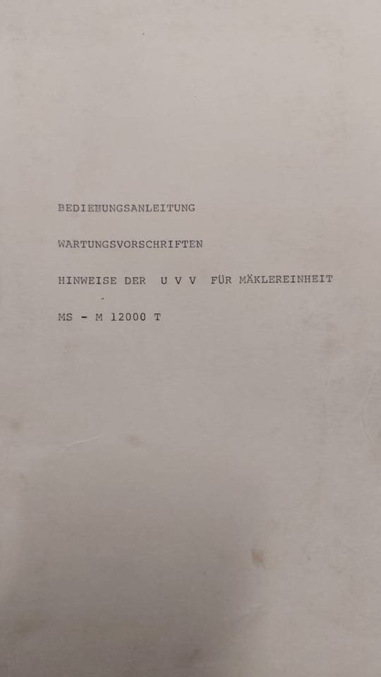Heimachine ABI MULLER MS-M12000T SENNEBOGEN SR28T bauer bg rg rtg: afbeelding 44 Heimachine ABI MULLER MS-M12000T SENNEBOGEN SR28T bauer bg rg rtg: afbeelding 44