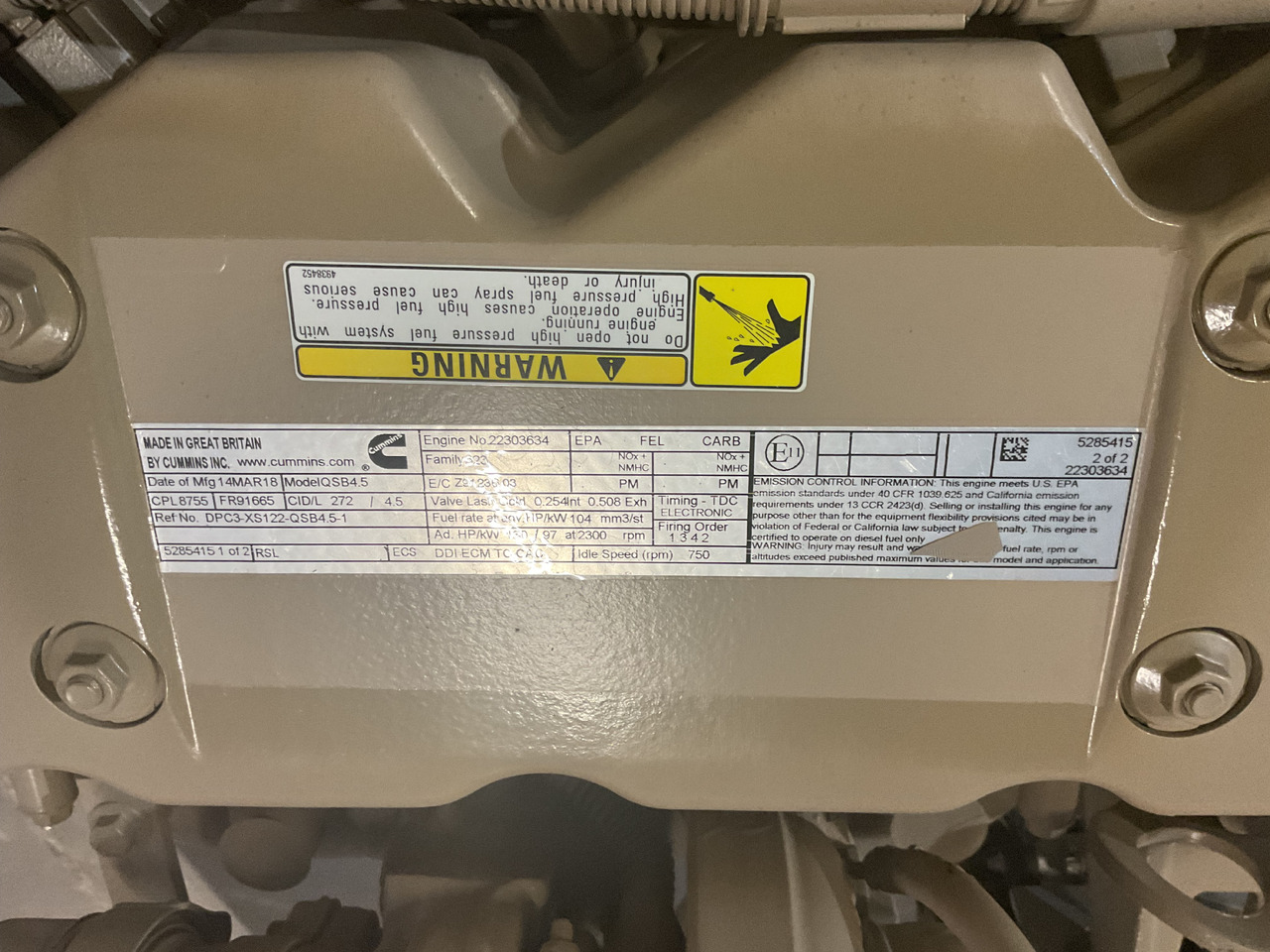 Cummins QSB 4.5 - Motor: afbeelding 3 Cummins QSB 4.5 - Motor: afbeelding 3